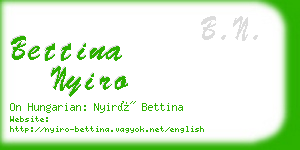 bettina nyiro business card